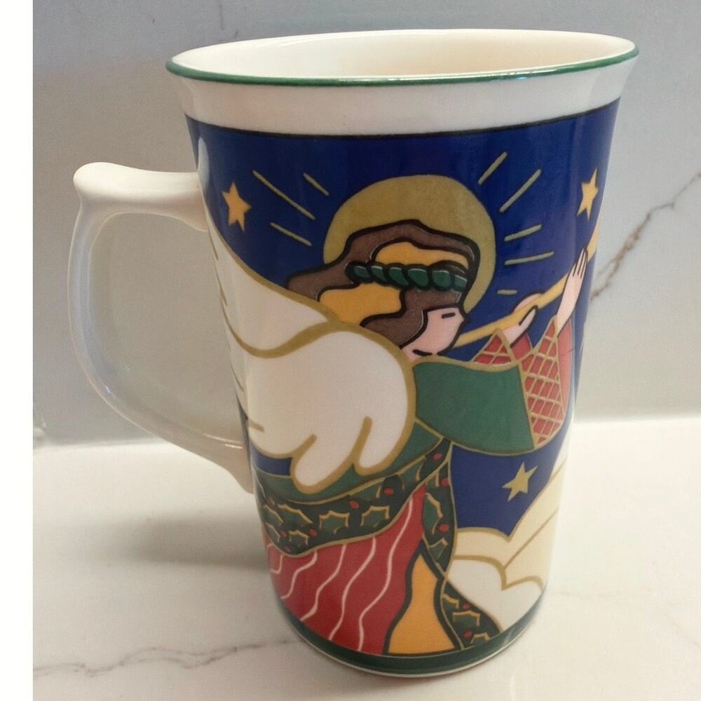 Mikasa Rejoice Coffee Mug Festive Trumpet-Playing Angel Replacement